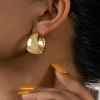Boucle D'oreille Créole Large Moderne