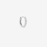 Boucle D'oreille Créole Mini Pavée - Argent