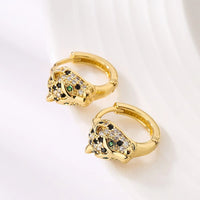 Boucle d'Oreille Créole Originale Léopard
