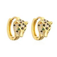 Boucle d'Oreille Créole Originale Léopard