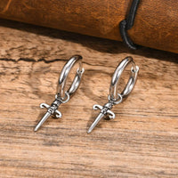 Boucle D'oreille Croix Homme Gothique Créole