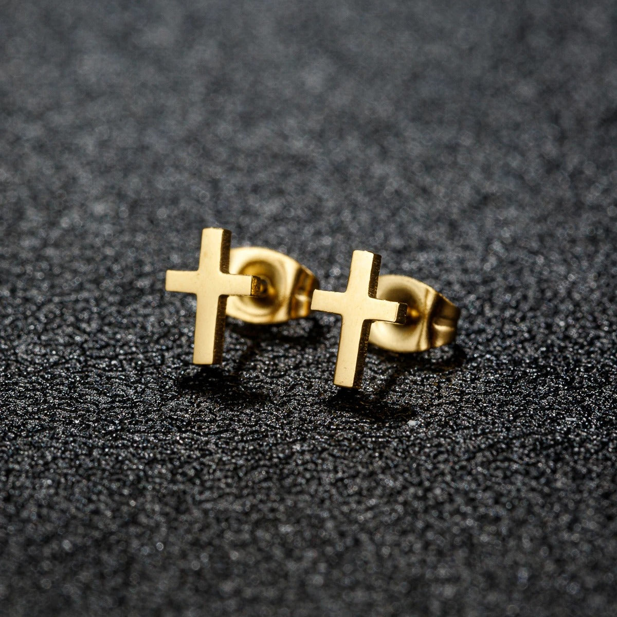 Boucle D'oreille Croix Homme Minimaliste Acier Inoxydable