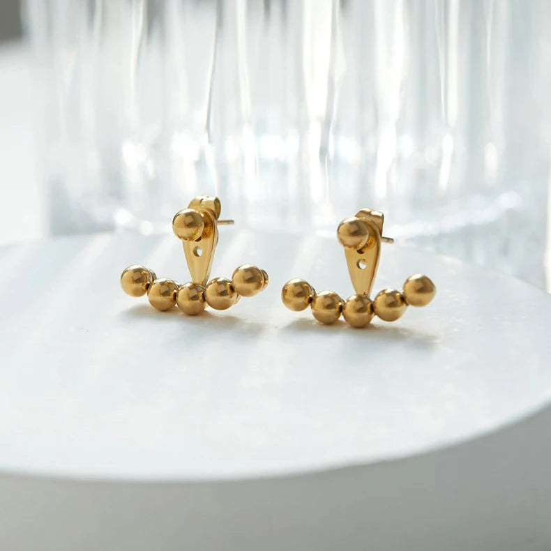 Boucle D'oreille dorée réglable en acier inoxydable