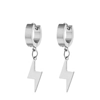 Boucle D'oreille Eclair Créole Acier Inoxydable