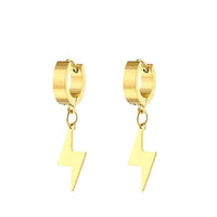 Boucle D'oreille Eclair Créole Acier Inoxydable