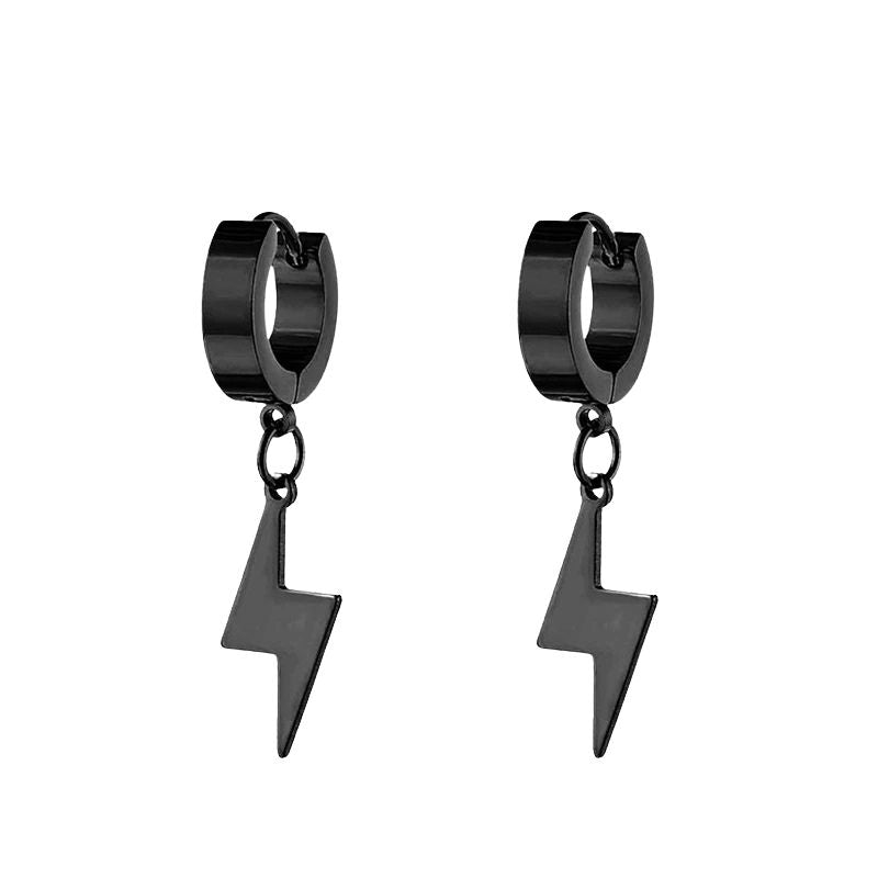 Boucle D'oreille Eclair Créole Acier Inoxydable
