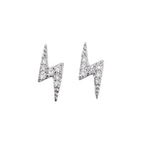 Boucle D'oreille Eclair Étincelante En Zircon