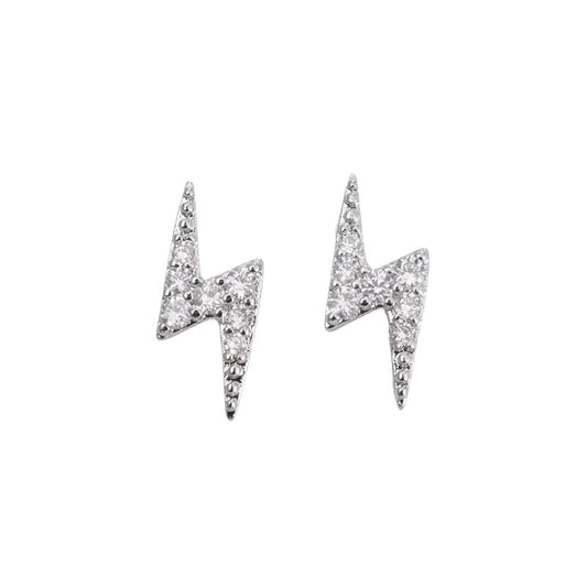 Boucle D'oreille Eclair Étincelante En Zircon