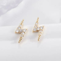 Boucle D'oreille Eclair Étincelante En Zircon