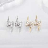 Boucle D'oreille Eclair Étincelante En Zircon