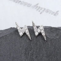 Boucle D'oreille Eclair Étincelante En Zircon