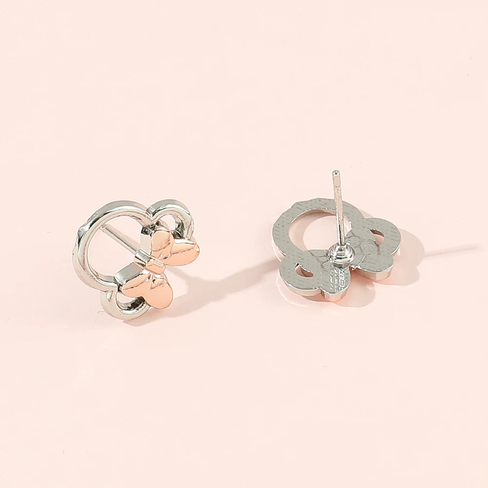 Boucle d'Oreille Enfant Argentée Minnie