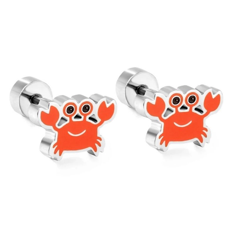 Boucle D’oreille Enfant Crabe - Acier Inoxydable