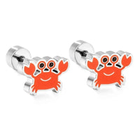 Boucle D’oreille Enfant Crabe - Acier Inoxydable