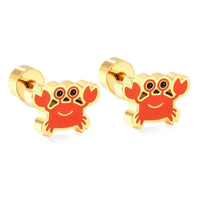Boucle D’oreille Enfant Crabe - Acier Inoxydable