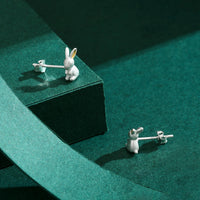 Boucle D’oreille Enfant Lapin - Argent