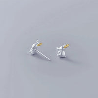 Boucle D’oreille Enfant Lapin - Argent