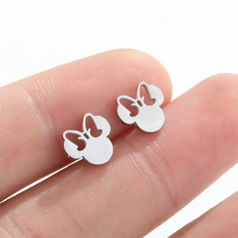 Boucle D’oreille Enfant Minnie - Acier Inoxydable