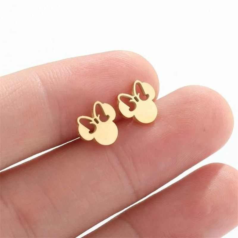 Boucle D’oreille Enfant Minnie - Acier Inoxydable