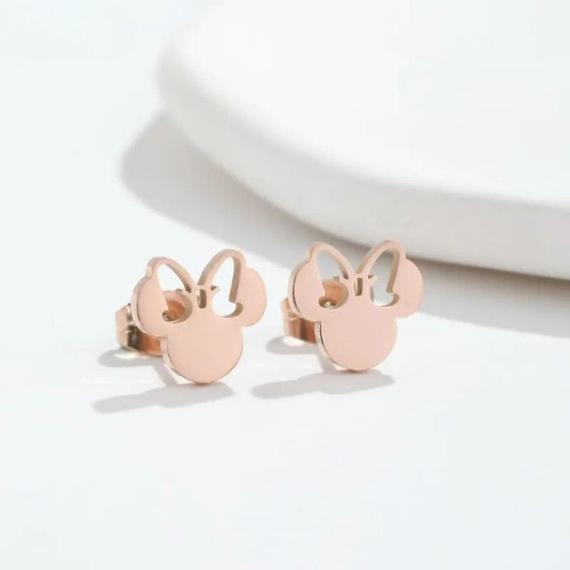 Boucle D’oreille Enfant Minnie - Acier Inoxydable