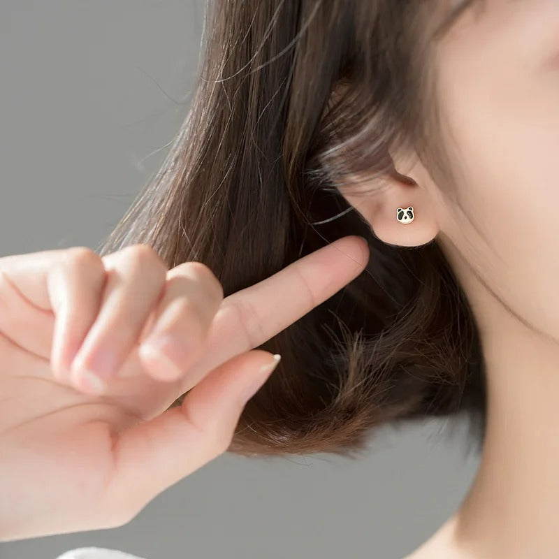 boucle D’oreille Enfant Panda - Argent