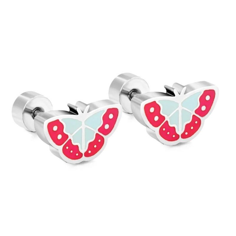 Boucle D’oreille Enfant Papillons - Acier Inoxydable