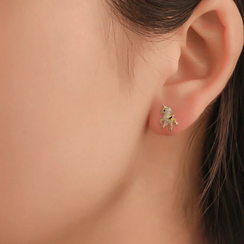 Boucle d'Oreille Enfant Sublime Licorne Image