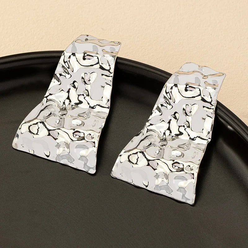 Boucle d'Oreille Ethnique Design Martelé