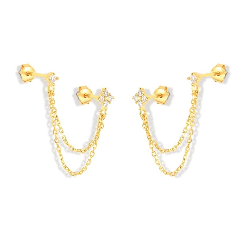 Boucle d'Oreille Fantaisie Femme en Argent