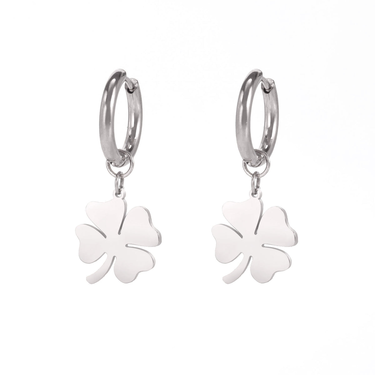 Boucle d'Oreille Fantaisie Femme en Forme de Trefle