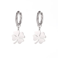 Boucle d'Oreille Fantaisie Femme en Forme de Trefle