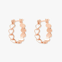 Boucle d'Oreille Fantaisie Ronde avec Design de Cœur