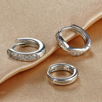 Boucle D’oreille Femme 3 Trous – Argenté Brillant