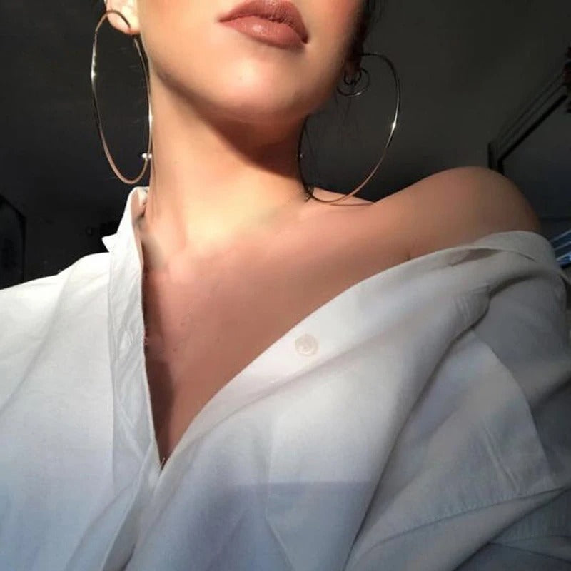 Boucle d'Oreille Femme Créole Tendance Image
