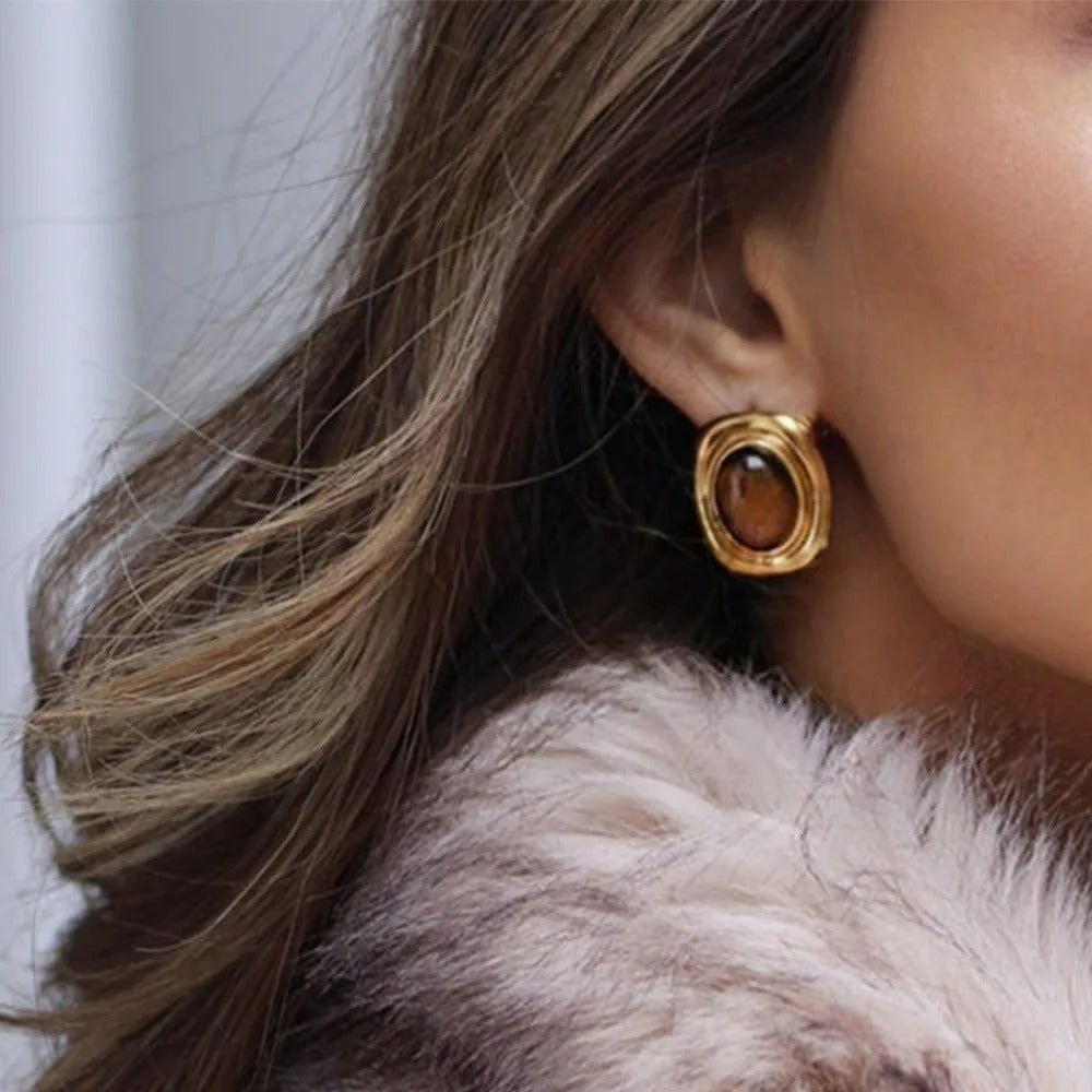 Boucle d’oreille Femme  Éclat Bohème – Acier Inoxydable Image