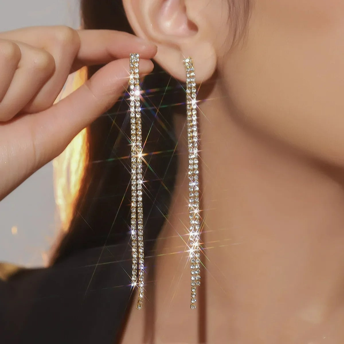 Boucle D'oreille Femme Pendante Étincelants