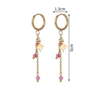 Boucle D'oreille Femme Pendante Étoilé -Acier Inoxydable