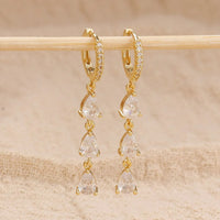 Boucle D'oreille Femme Pendante Gouttes - Acier Inoxydable