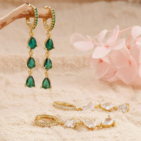 Boucle D'oreille Femme Pendante Gouttes - Acier Inoxydable