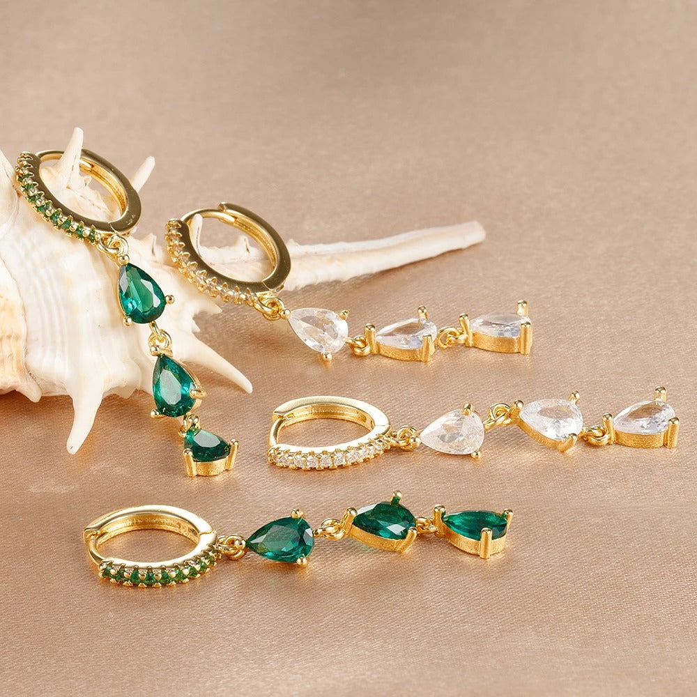 Boucle D'oreille Femme Pendante Gouttes - Acier Inoxydable