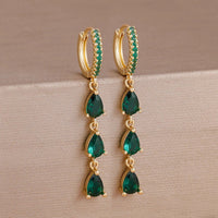 Boucle D'oreille Femme Pendante Gouttes - Acier Inoxydable