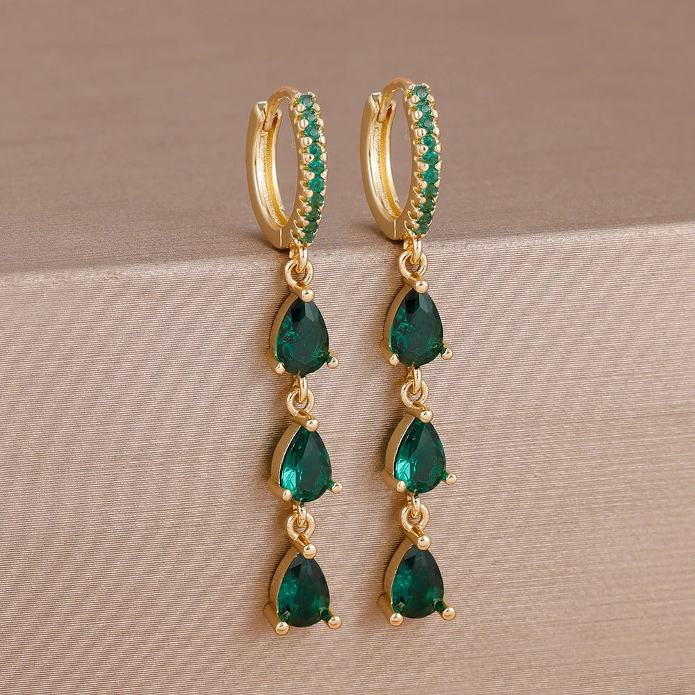 Boucle D'oreille Femme Pendante Gouttes - Acier Inoxydable