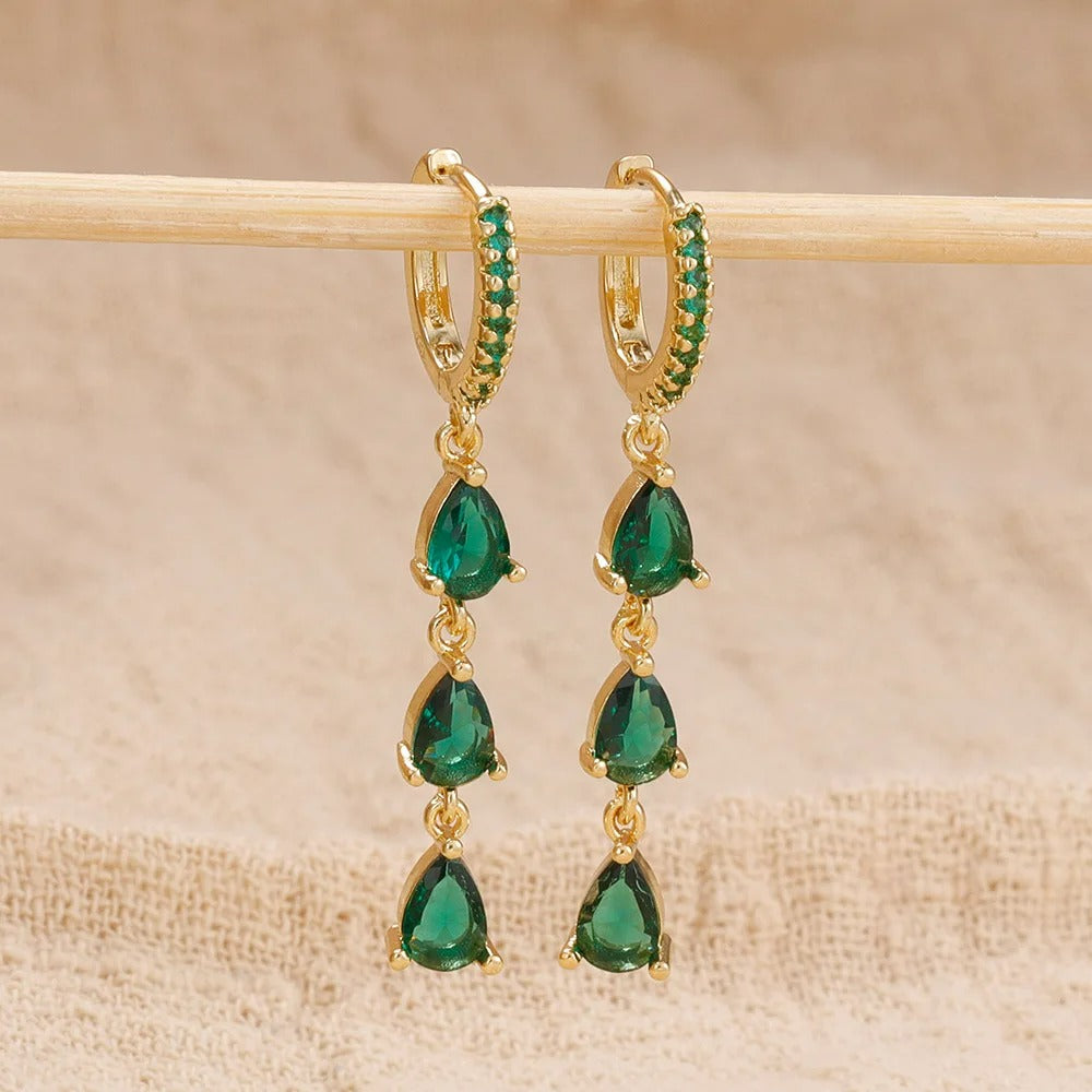 Boucle D'oreille Femme Pendante Gouttes - Acier Inoxydable