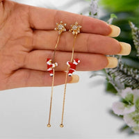 Boucle D'oreille Femme Pendante Noël Flocon
