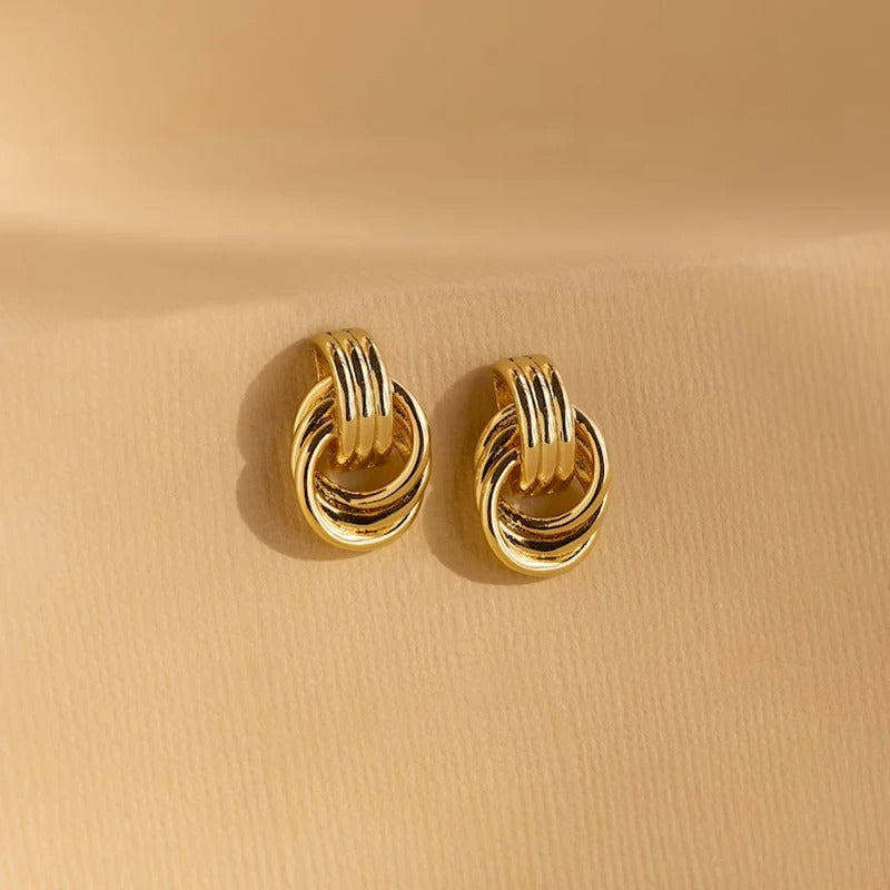 Boucle D’oreille Femme Pendante Sculptural – Acier Inoxydable