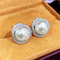 Boucle d'Oreille Femme Perle Design Croisé