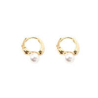 Boucle d'Oreille Femme Perle Design Croisé 