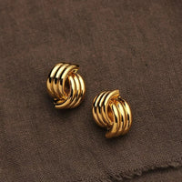 Boucle D’oreille Femme Sculptural – Acier Inoxydable