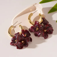 Boucle D’oreille Fleur Colorée Créole