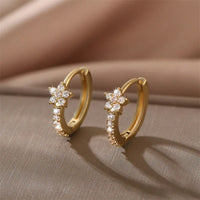 Boucle D’Oreille Fleur Créole - Acier Inoxydable